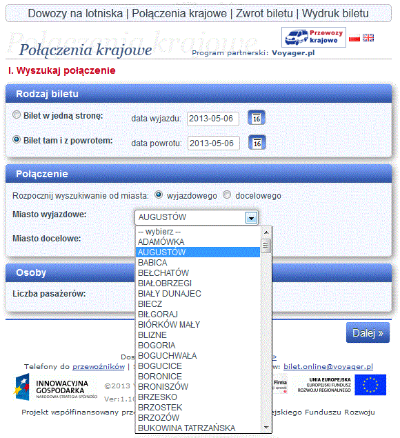 przewozy krajowe